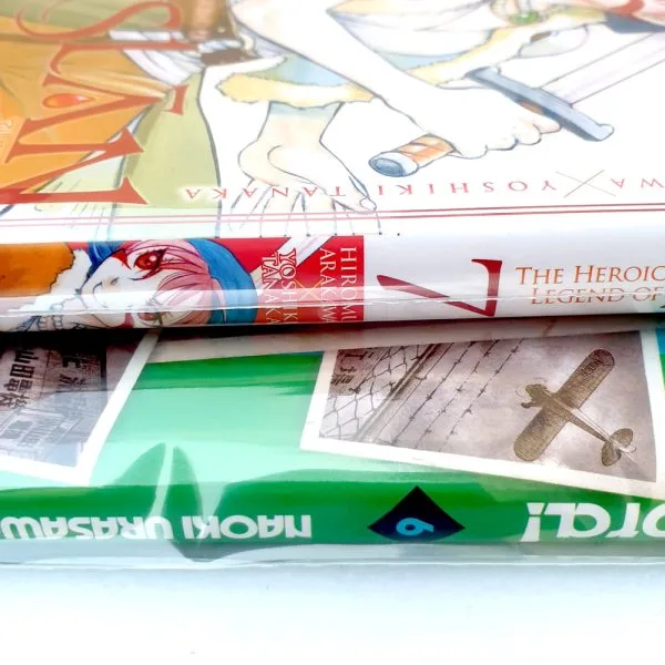 Manga protégé par des protections en plastique transparents