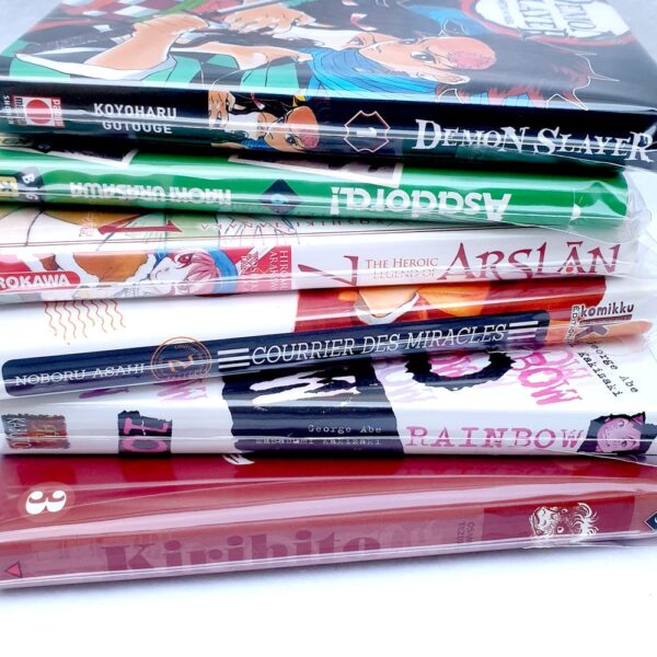 pile-manga-protections Pile de manga protégé par des pochettes de protection transparente