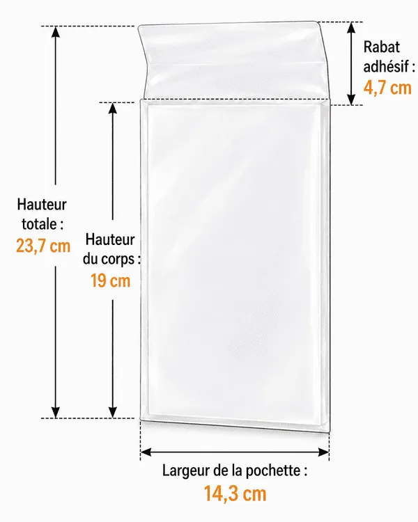 Guide des tailles des pochettes de protection large Manga Shield