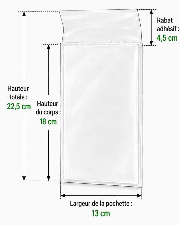 Guide de tailles utiles pour les pochettes de protection de taille Slim